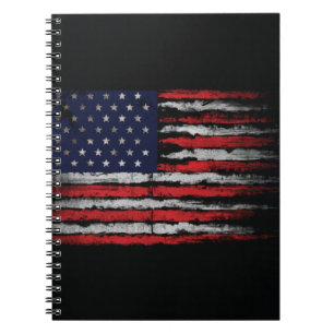 Caderno Espiral Sinalizador Grunge U.S.A