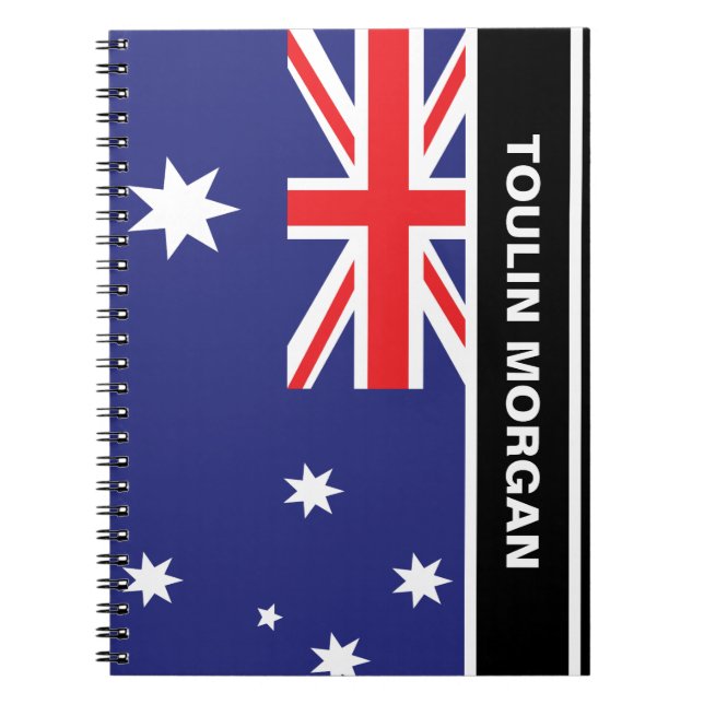 Caderno Espiral Sinalizador Personalizado da Austrália (Frente)