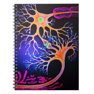 Caderno Espiral Sinapses ligando neurônios