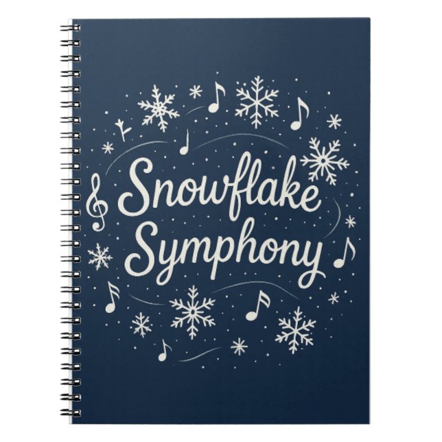 Caderno Espiral Sinfonia de Floco de Neve  (Frente)