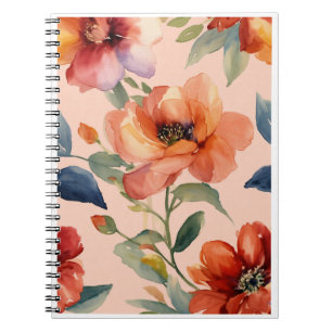 Caderno Espiral Sinfonia do Blossom: Design Floral Multicolor"
