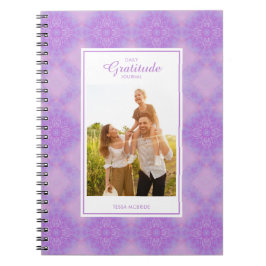 Caderno Espiral Single Photo Bohemian Daily Gratitude Journal