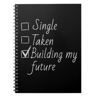 Caderno Espiral Single Taken Checklist Style Motivational Quote 
