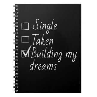 Caderno Espiral Single Taken Checklist Style Motivational Quote  N