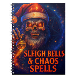 Caderno Espiral Sino de Trenó e Feitiços de Caos Metal Impressão d