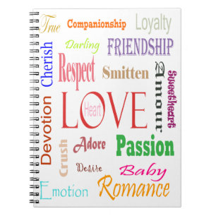 Caderno Espiral Sinônimos de amor por Shirley Taylor