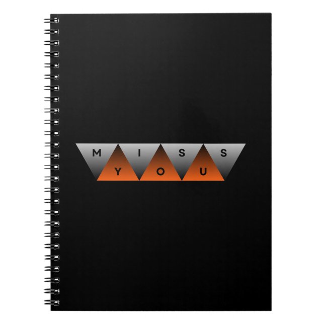 Caderno Espiral Sinto Saudades (Frente)