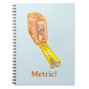 Caderno Espiral Sistema métrico de medida de fita