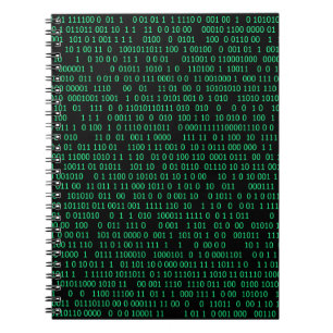 Caderno Espiral Sistema Numerário Binário Verde