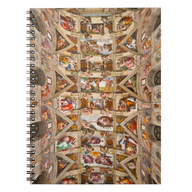 Caderno Espiral Sistine Chapel Ceiling, 1512 por Michelangelo (Frente)