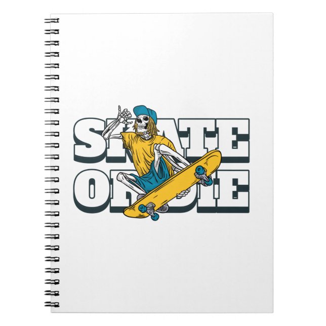 Caderno Espiral Skate Ou Morte (Frente)