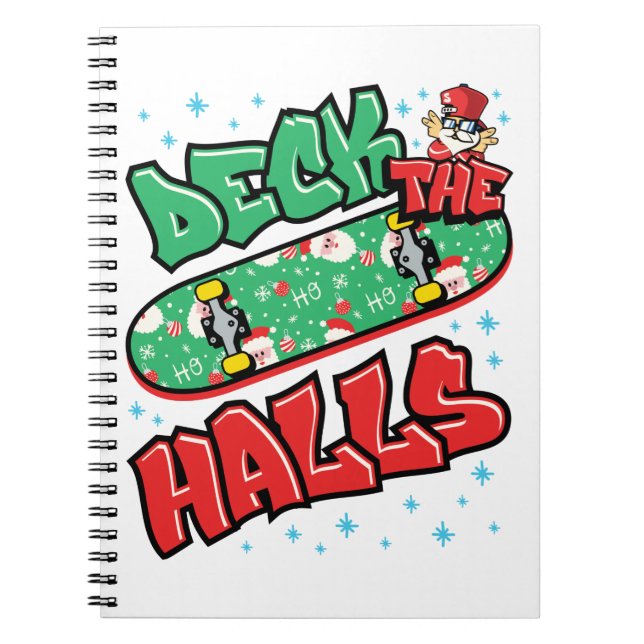 Caderno Espiral Skateboard no Skateboard de Natal (Frente)