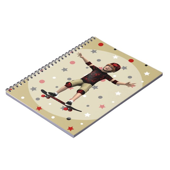 Caderno Espiral Skateboarder (Left Side)