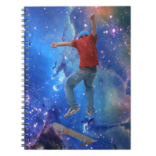 Caderno Espiral Skateboarder Consiga Alguma Ação Aérea Kulcha Art