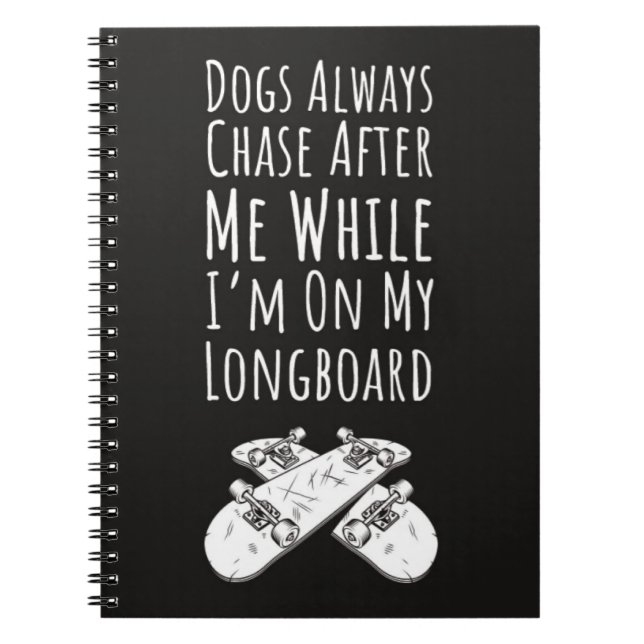 Caderno Espiral Skateboarder Gifts Skater Skating Longboard Sports (Frente)