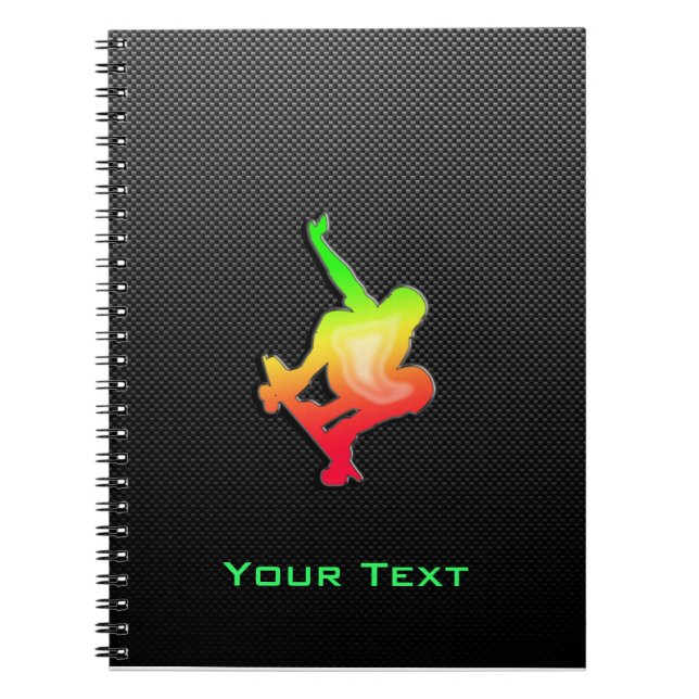 Caderno Espiral Skateboarding lustroso (Frente)