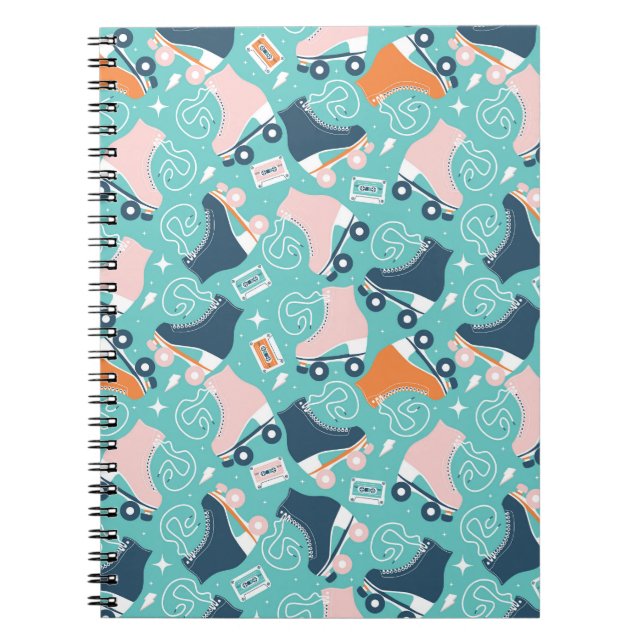 Caderno Espiral Skates do cilindro retrorreflector: cassete de vin (Frente)