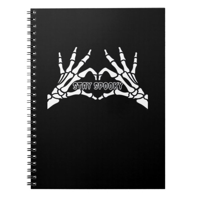 Caderno Espiral Skeleton Heart and Mands Classic Design (Frente)
