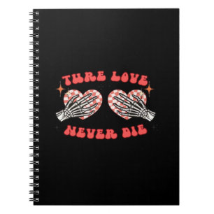 Caderno Espiral Skeleton Mãos Design Cardíaco Clássico