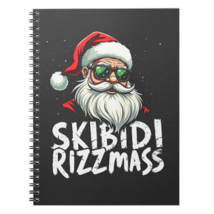 Caderno Espiral Skibidi Rizzmas Engraçado Gen Alpha Slang Natal