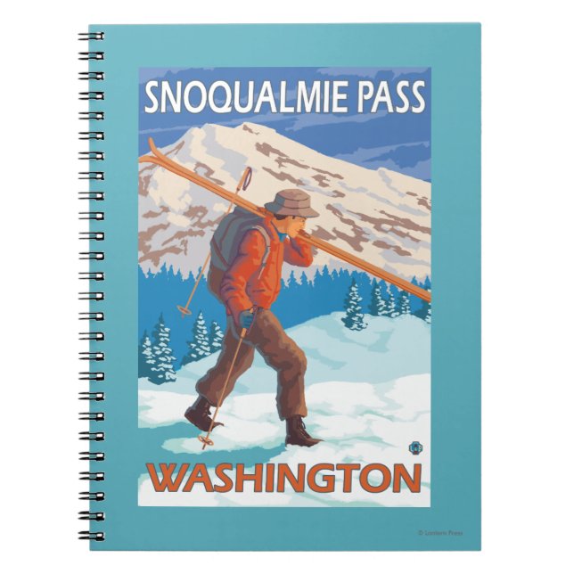 Caderno Espiral Skis - Snoqualmie Pass, WA (Frente)