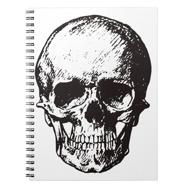 Caderno Espiral Skull Fantasy Art Rock Punk Heavy Metal (Frente)