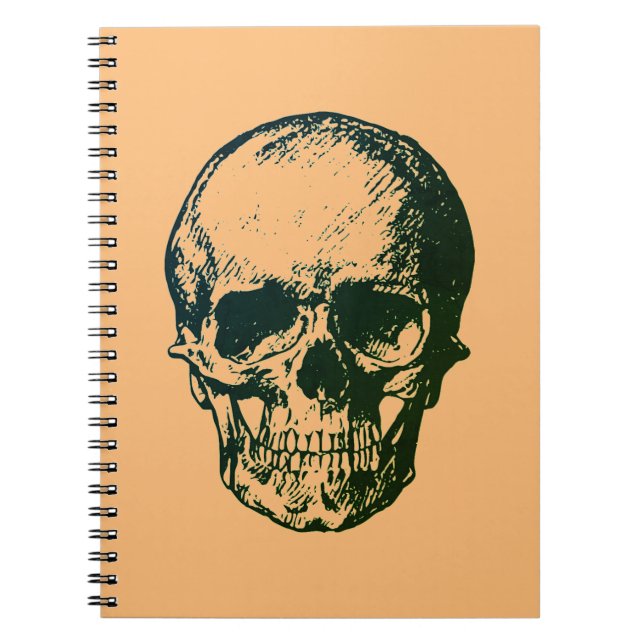 Caderno Espiral Skull Fantasy Art Rock Punk Heavy Metal (Frente)