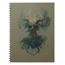 Caderno Espiral Skull Tree Surreal Dark Nature Notebook