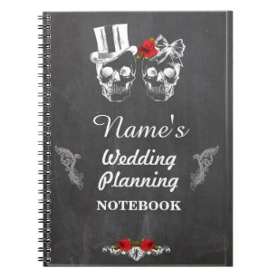 Caderno Espiral Skulls Chalk Notebook Notebook - Nota de Planejame
