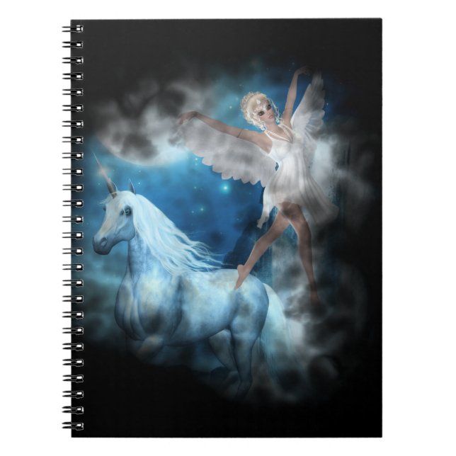 Caderno Espiral Sky Faerie Asparas e Unicorn Vignette (Frente)