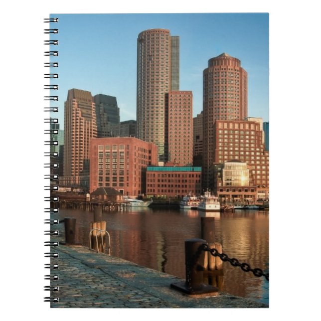 Caderno Espiral Skyline de Boston (Frente)