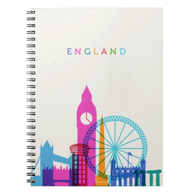 Caderno Espiral Skyline Inglaterra (Frente)