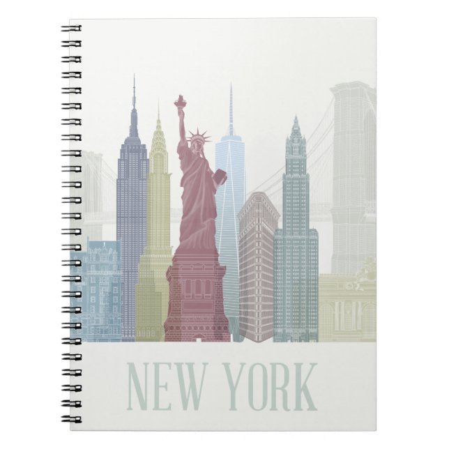Caderno Espiral Skyline Nova York (Frente)