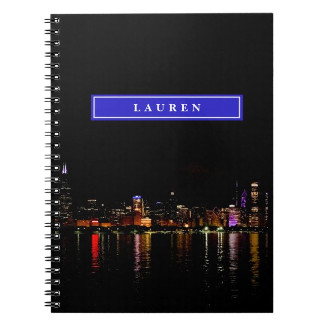 Caderno Espiral Skyline Personalizado em Chicago (Frente)