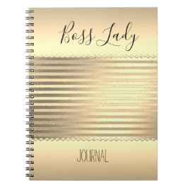 Caderno Espiral Sleek Dourado Boss Lady
