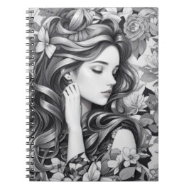 Caderno Espiral Sleeping Woman