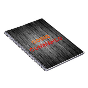 Caderno Espiral SlipperyJoe está indo Comando carta laranja vermel