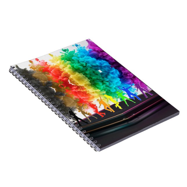Caderno Espiral SlipperyJoe's Dancing Pride Shadows gay presentes  (Lado Direito)