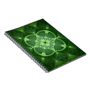 Caderno Espiral SlipperyJoe's Dia de São Patrício brilhante trevo