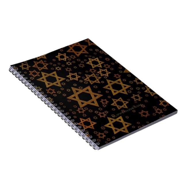 Caderno Espiral SlipperyJoe's Estrela de David temática de Hanukka (Lado Direito)