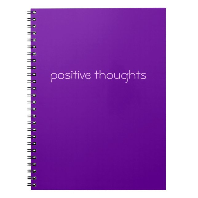 Caderno Espiral slogan engraçado positivo dos pensamentos | (Frente)