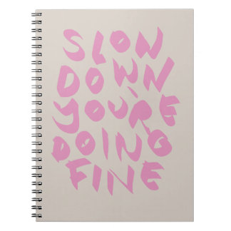 CADERNO ESPIRAL SLOW DOWN