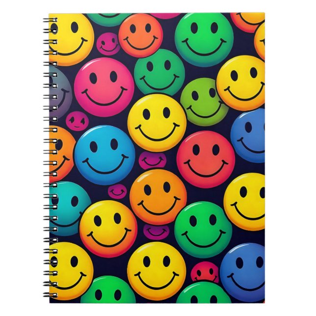 Caderno Espiral Smiley Button Notebook  (Frente)