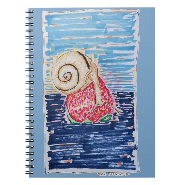 Caderno Espiral Snail on the Strawberry (Frente)