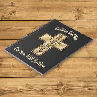 Caderno Espiral Snake on Cross