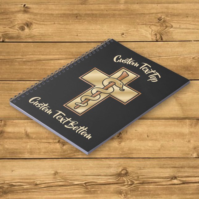 Caderno Espiral Snake on Cross (Criador carregado)