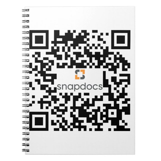 Caderno Espiral snapdocs qr-code (Frente)