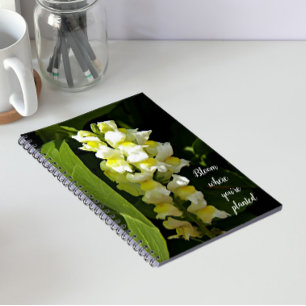 Caderno Espiral Snapdragões Amarelos com Notebook Verso Floral