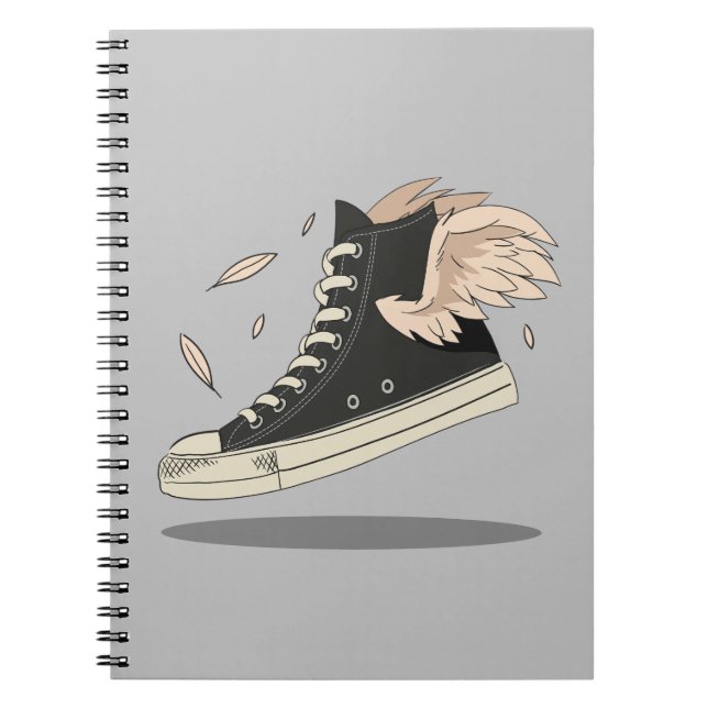 Caderno Espiral Sneaker com Cabeça de Sneaker das Asas (Frente)