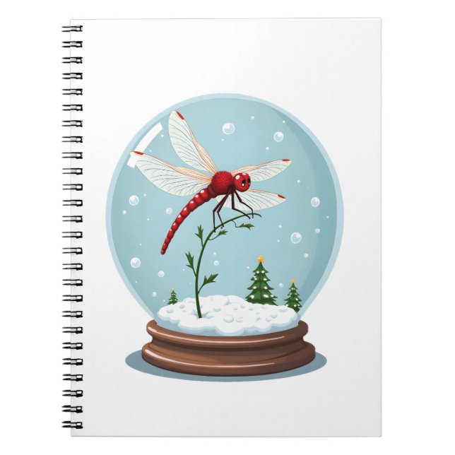 Caderno Espiral Snow Globe Dragonfly (Frente)